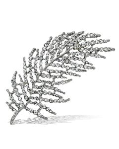 JCE2920 Flash Rose Gold White Metal Brooches with Top Grade Crystal  in Clear