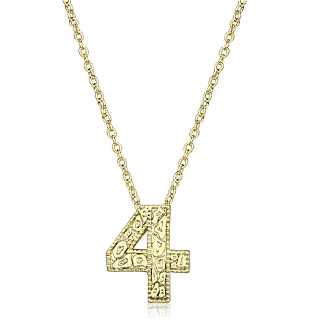 JCE3462 Flash Gold Brass Chain Pendant with Top Grade Crystal  in Clear