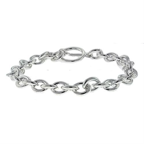JCEA537 Silver Brass Bracelet with No Stone