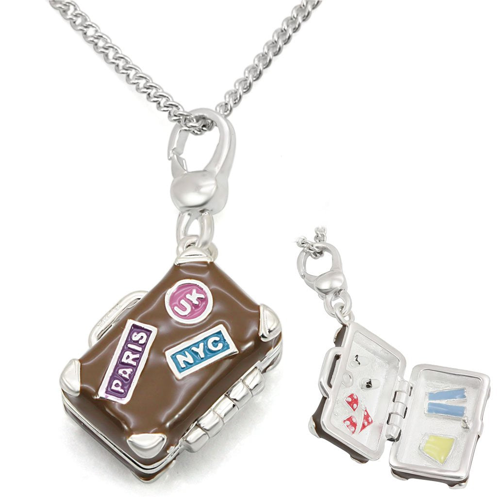 JCES426 Silver 925 Sterling Silver Chain Pendant with No Stone