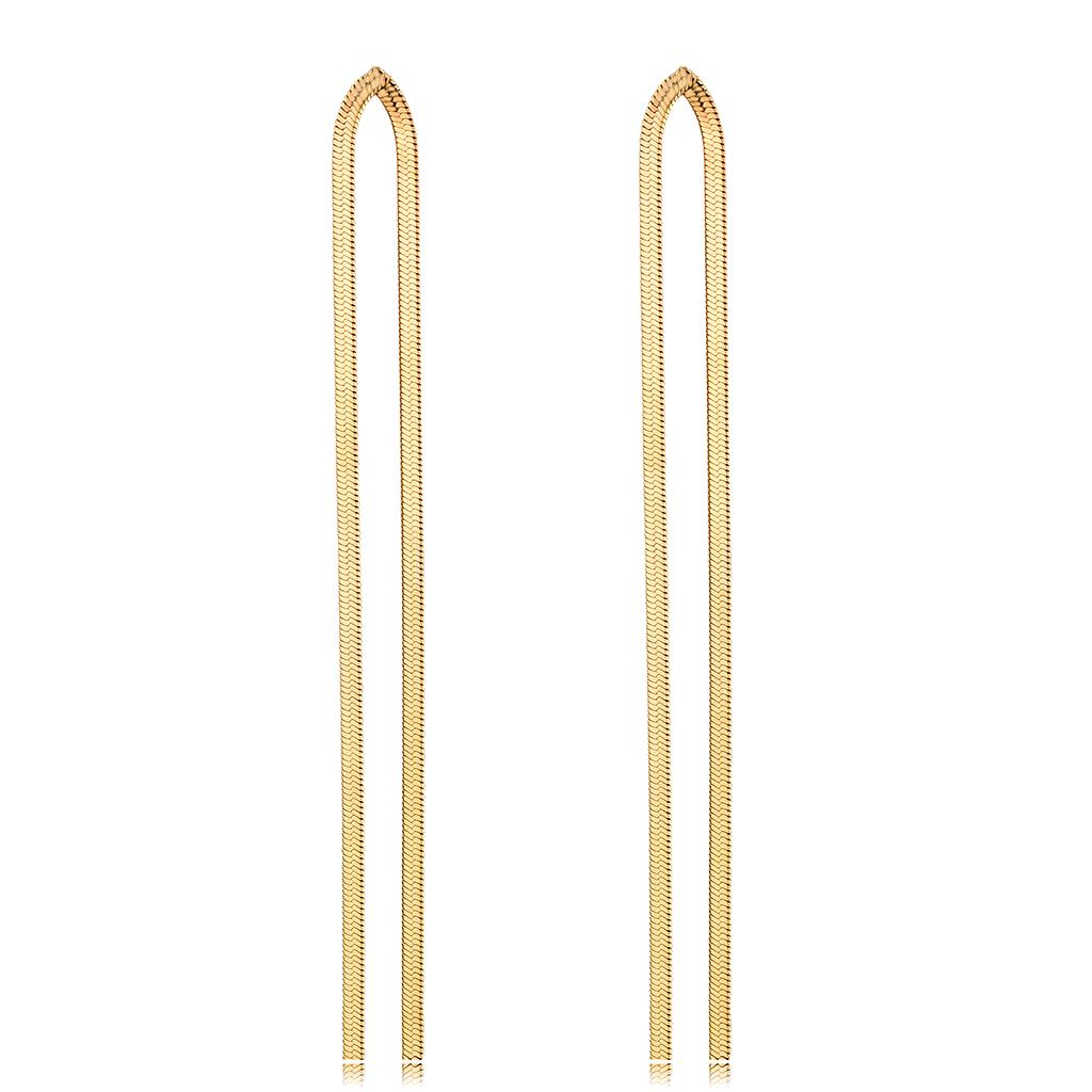JCE3532 IP Rose Gold(Ion Plating) Stainless Steel Earrings with No Stone